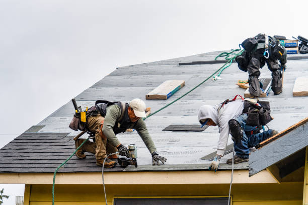 Professional Roofing technician working in Marathon, NY